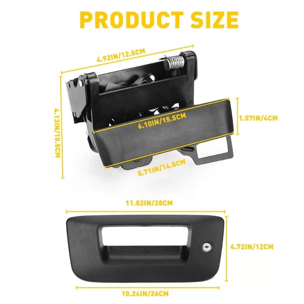 Tailgate Handle Latch w/ Lock Bezel For 2007-2014 Chevy Silverado GMC Sierra A 6B93BC-57 [3]