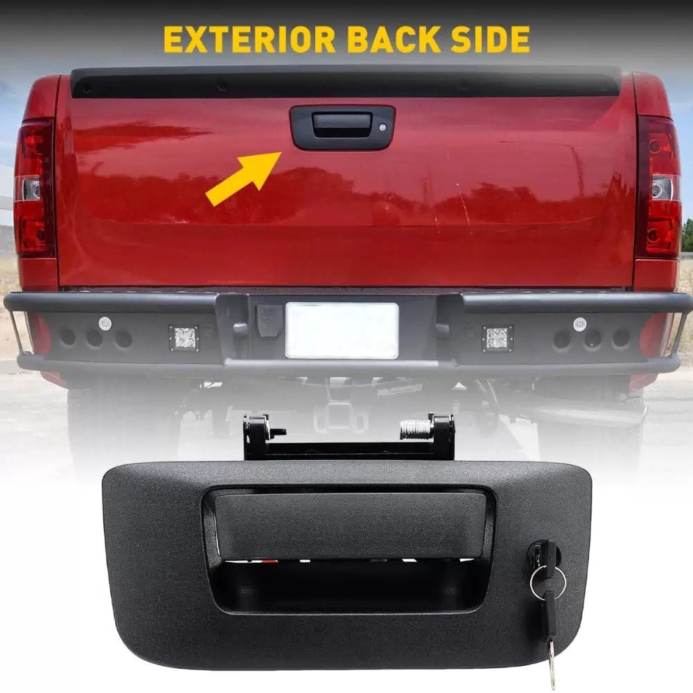 Tailgate Handle Latch w/ Lock Bezel For 2007-2014 Chevy Silverado GMC Sierra A 6B93BC-57 [5]
