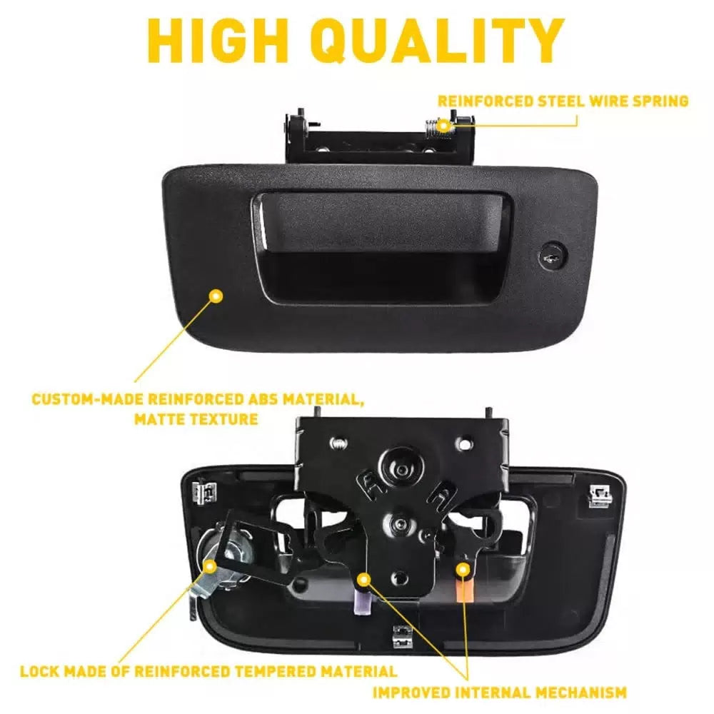 Tailgate Handle Latch w/ Lock Bezel For 2007-2014 Chevy Silverado GMC Sierra A 6B93BC-57 [6]