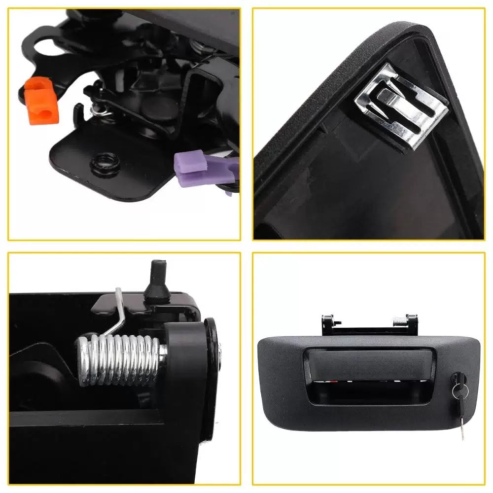 Tailgate Handle Latch w/ Lock Bezel For 2007-2014 Chevy Silverado GMC Sierra A 6B93BC-57 [9]