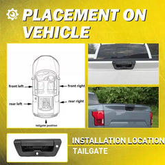 Tailgate Latch Handle w/ Camera Hole For 2015 16 2017 Ford F-150 FL3Z9943400AA A 6B93BC-57 [3]