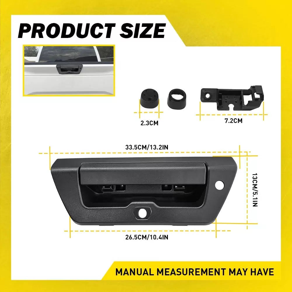 Tailgate Latch Handle w/ Camera Hole For 2015 16 2017 Ford F-150 FL3Z9943400AA A 6B93BC-57 [9]