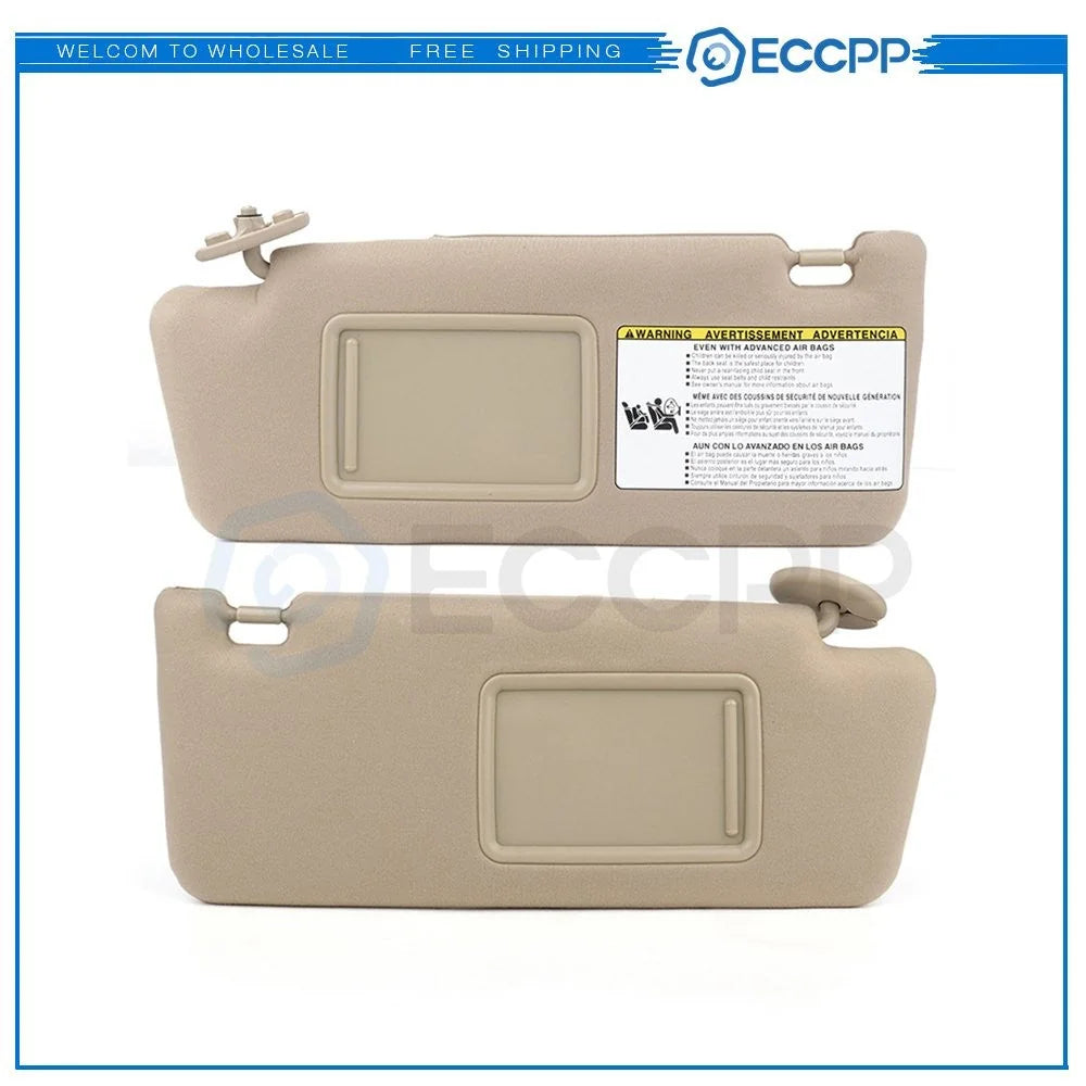 Tan Sun Visor For Toyota Tacoma 2009 Pair Left & Right Side with Mirror KOEEP [1]