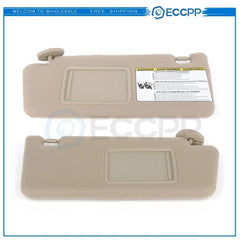 Tan Sun Visor For Toyota Tacoma 2013 LH & RH Side With Extensions & Mirror KOEEP [1]