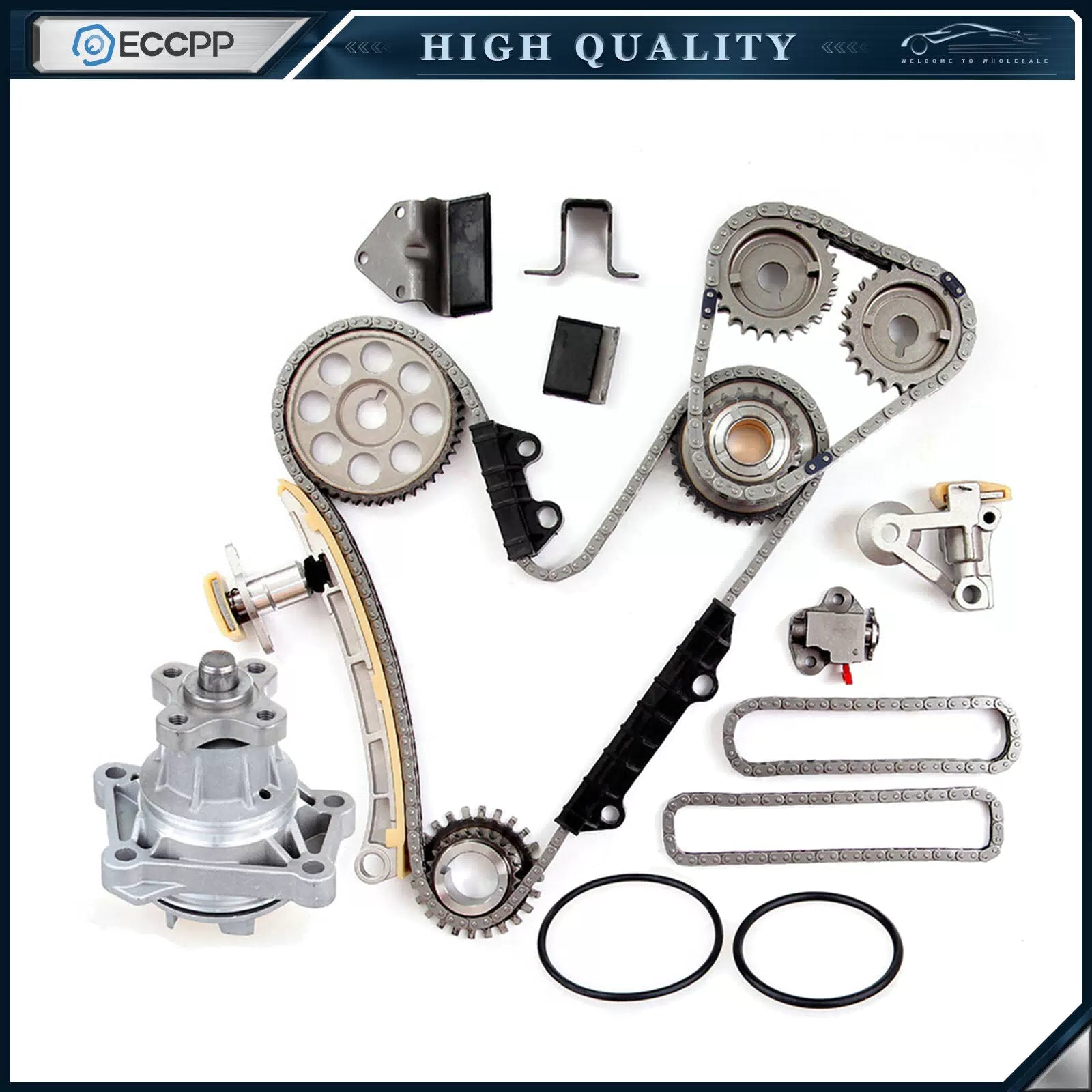 Timing Chain Kit Water Pump For 1999-2006 Suzuki Grand Vitara 2.7L V6 DOHC H27A 6B93BC-57 [1]