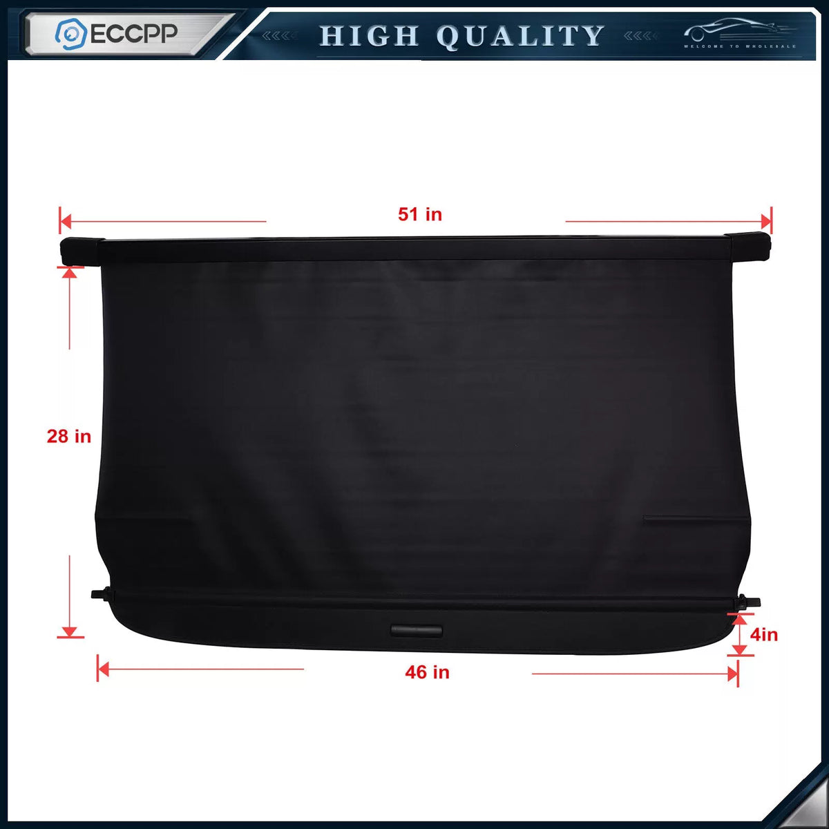 Tonneau Retractable Security Cargo Cover Black For Jeep Patriot For Jeep Compass 6B93BC-57 [1]