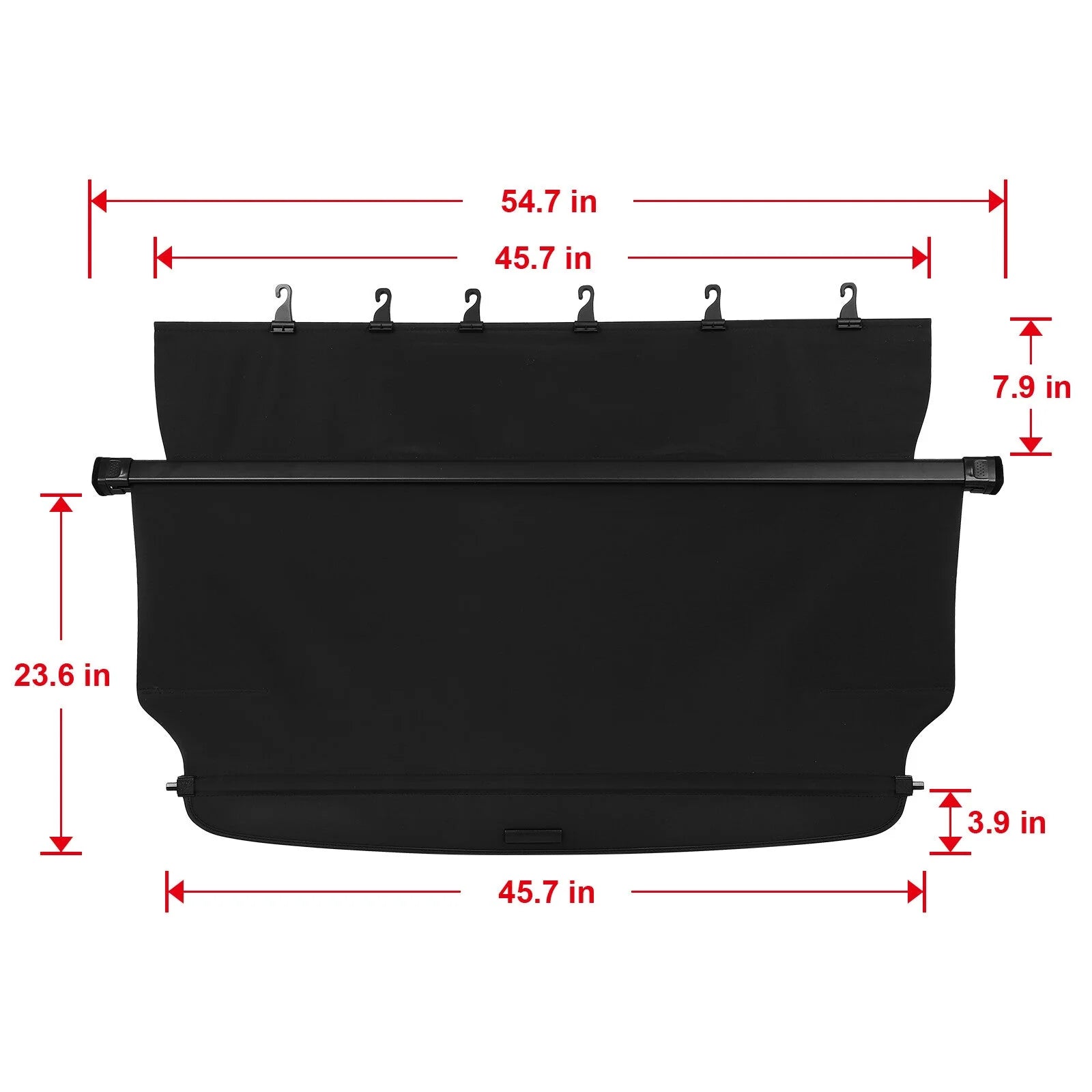 Tonneau Retractable Security Cargo Cover Shade Black Fits Honda CR-V 2002-2006 6B93BC-57 [2]