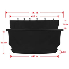 Tonneau Retractable Security Cargo Cover Shade Black Fits Honda CR-V 2002-2006 6B93BC-57 [2]