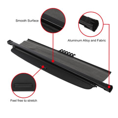 Tonneau Retractable Security Cargo Cover Shade Black Fits Honda CR-V 2002-2006 6B93BC-57 [3]