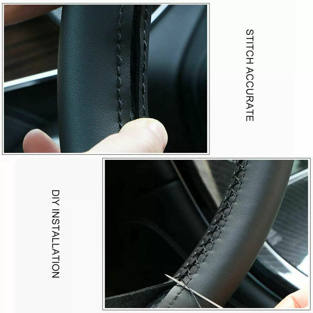 Top Leather Steering Wheel Hand-stitch on Wrap Cover For Toyota 86 Subaru BRZ [10]