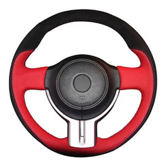 Top Leather Steering Wheel Hand-stitch on Wrap Cover For Toyota 86 Subaru BRZ [1]