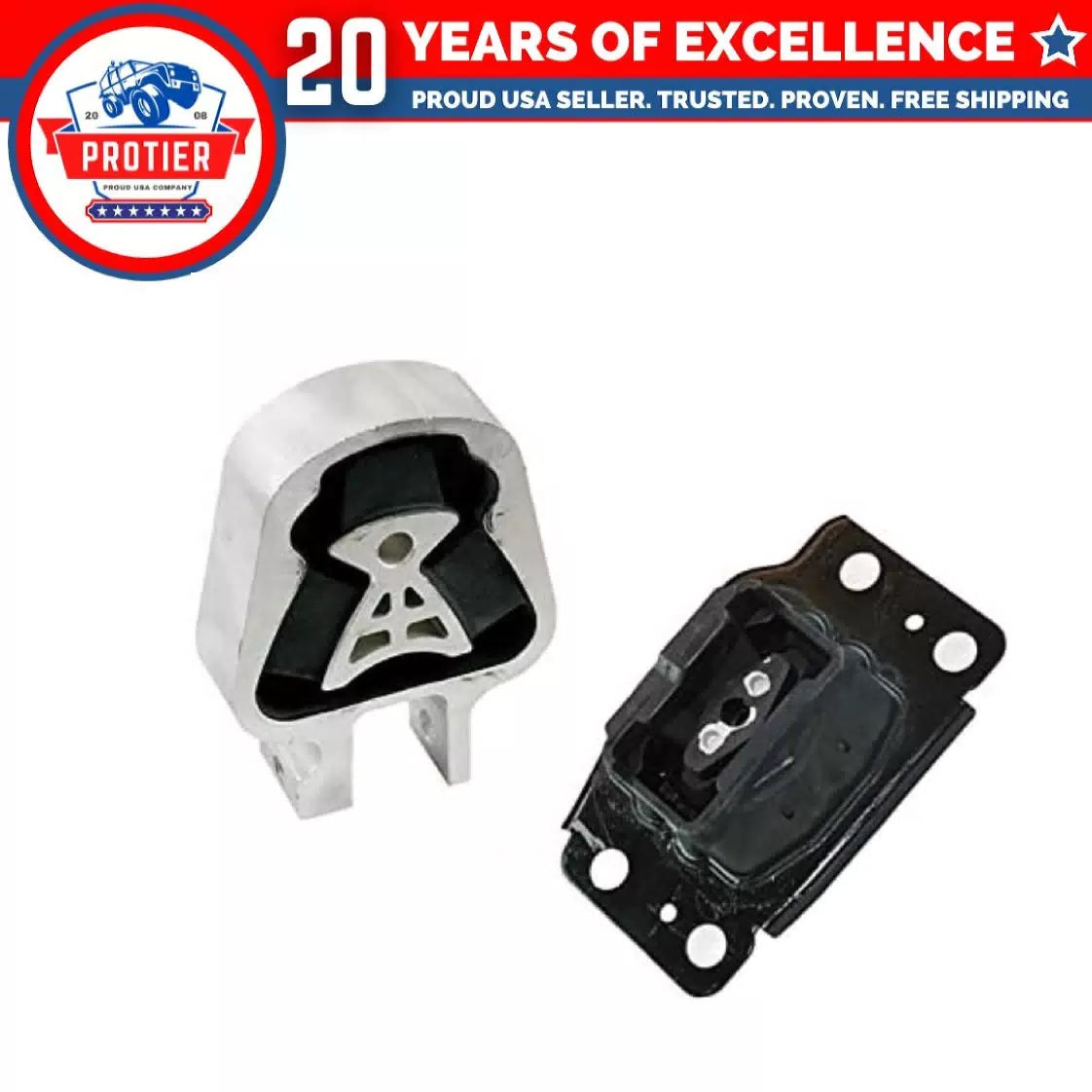 Torque Strut & Trans Mount 2PCS Set Fit 15-20 Ford Edge 2.0L for Auto Trans 6B93BC-57 [1]