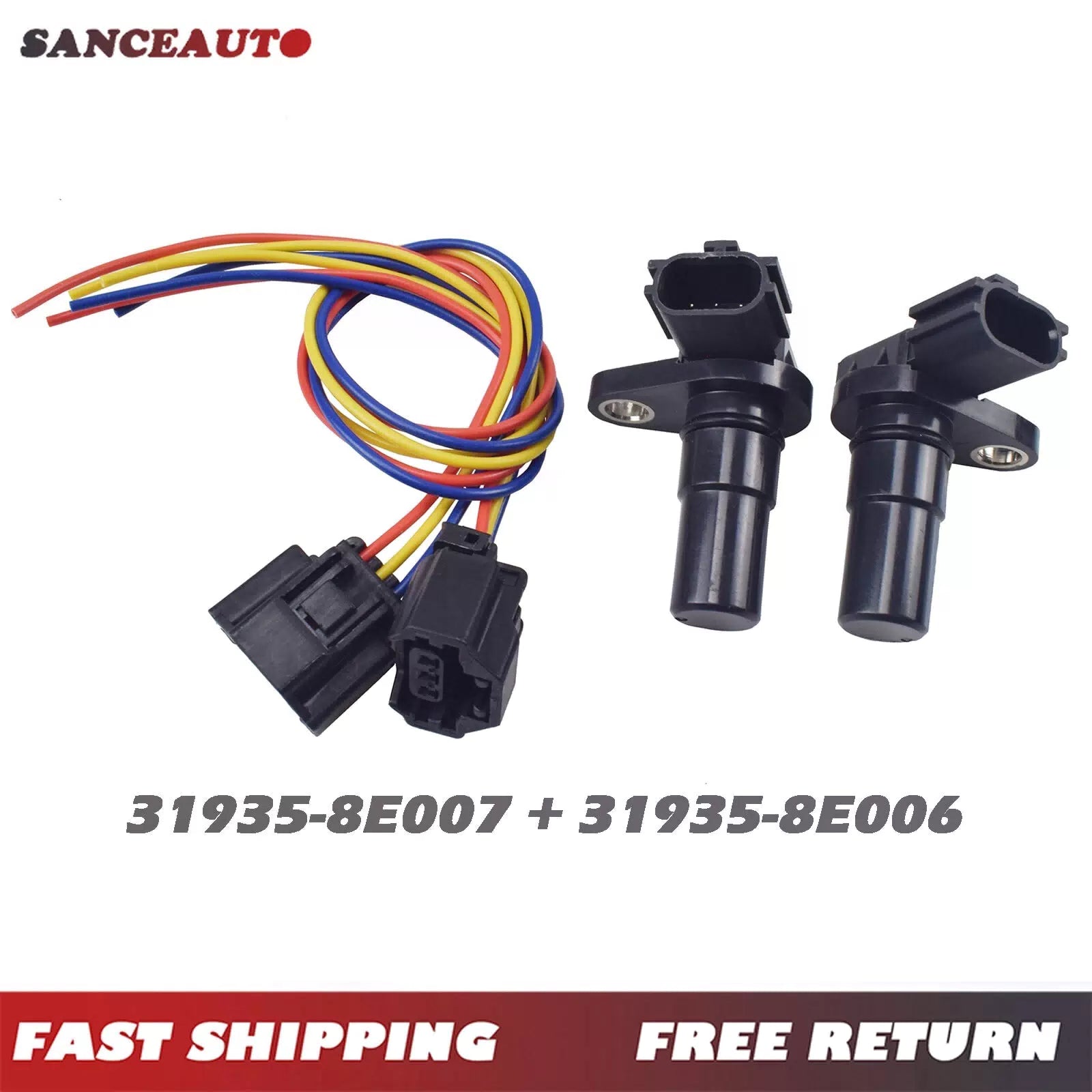 Trans Input Output Vehicle Speed Sensor W/ Connectors for Nissan Altima Infiniti 6B93BC-57 [1]