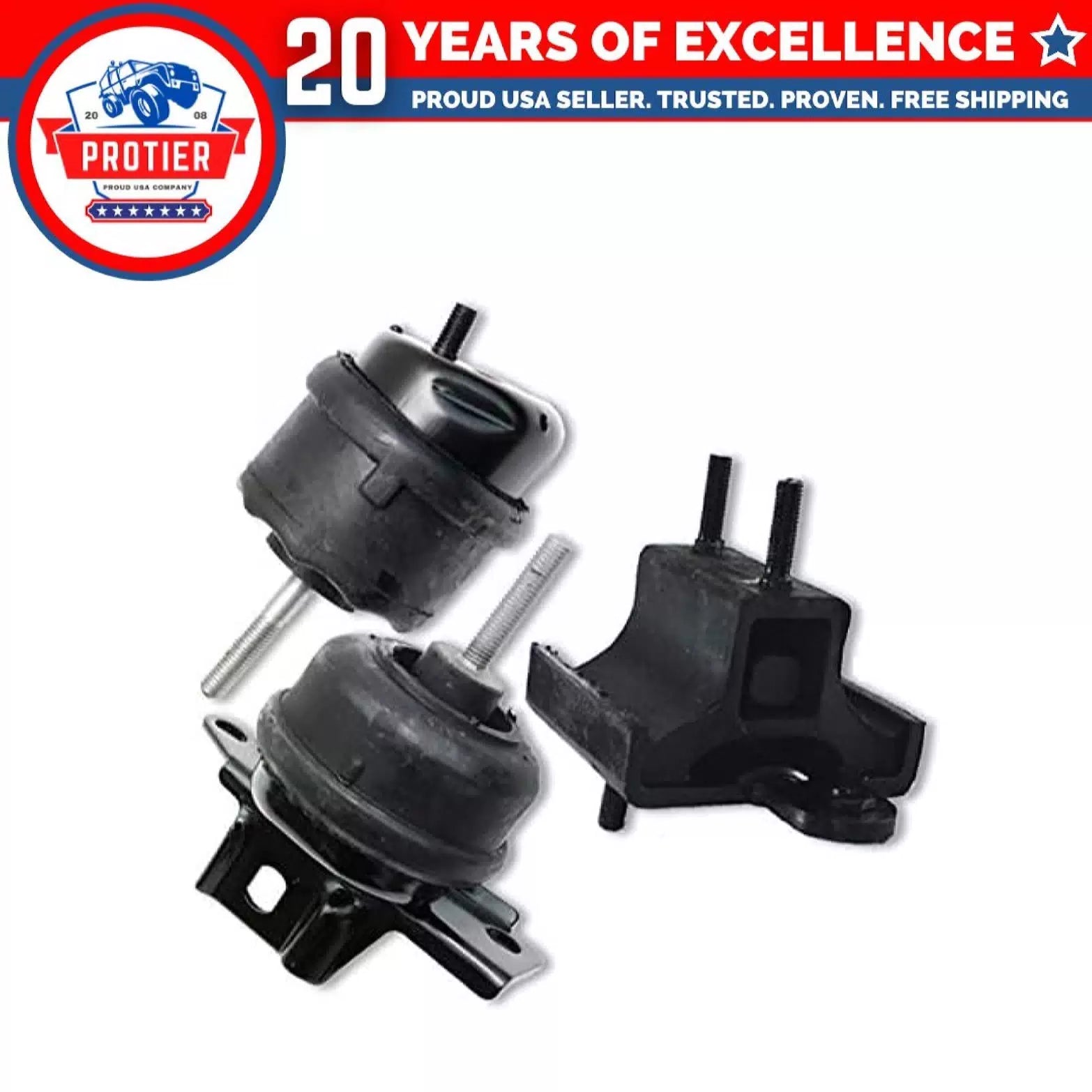Transmission Mount 3PCS Set Fits 2000-2005 Cadillac Deville 4.6L Hydraulic 6B93BC-57 [1]