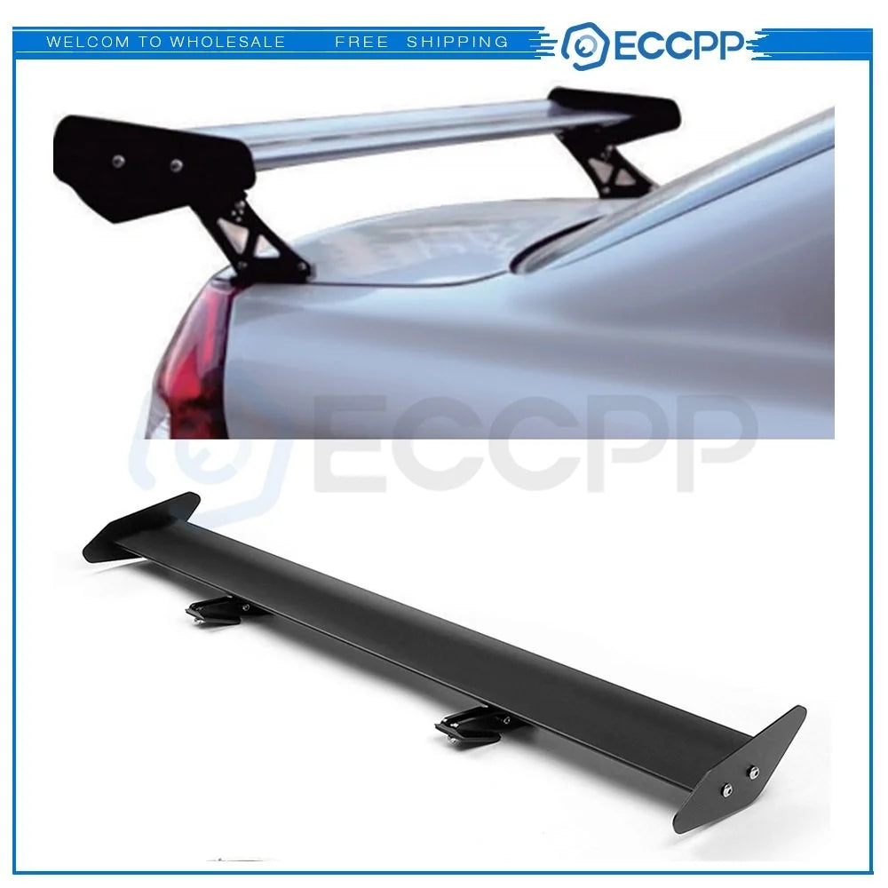 Trunk Visiblility Aluminum Adjustable GT Double Deck F1 Style Black KOEEP [1]