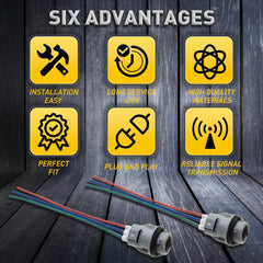 Turn Signal Blinker Light Bulb Socket & Connector Harness Set For Honda Acura 6B93BC-57 [3]