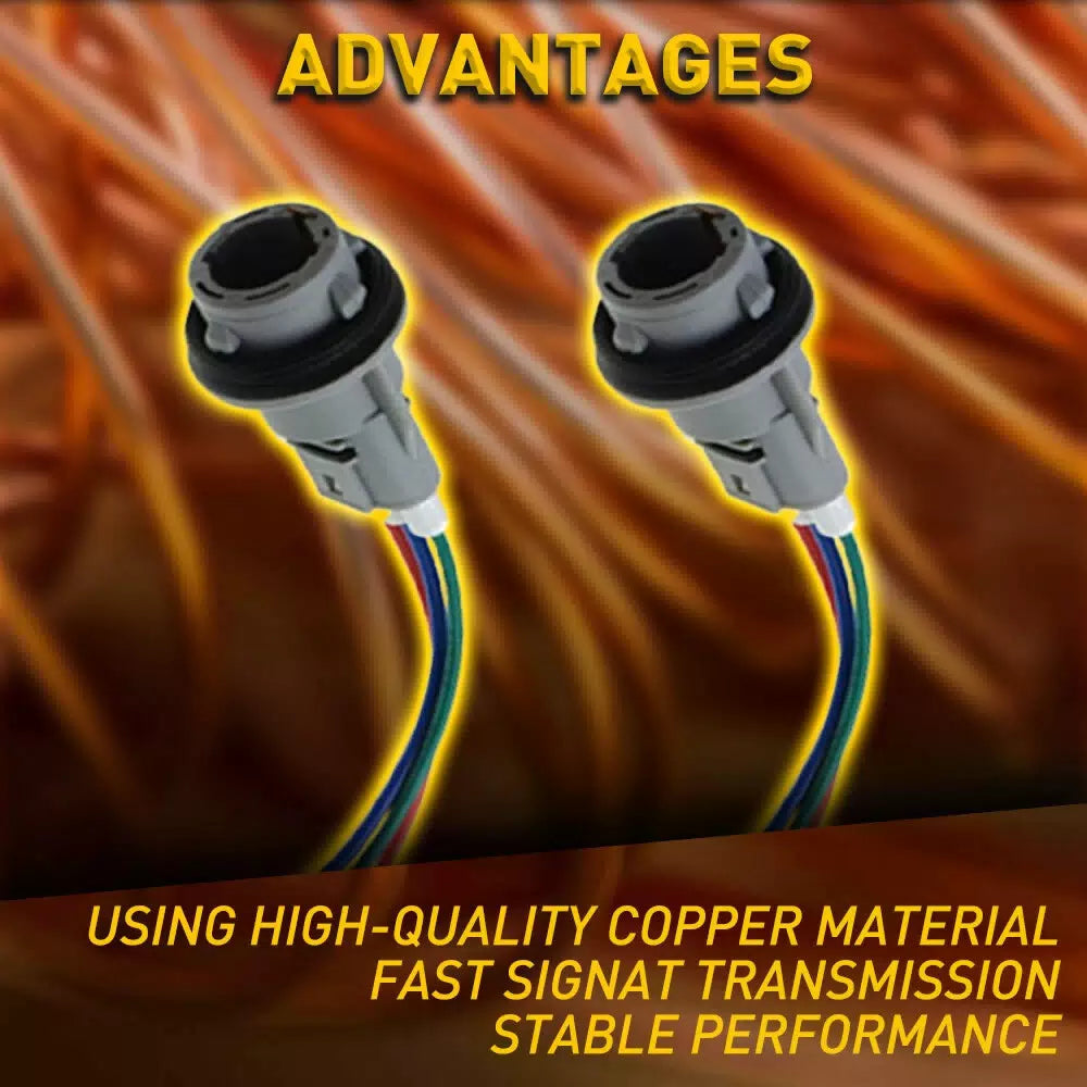 Turn Signal Blinker Light Bulb Socket & Connector Harness Set For Honda Acura 6B93BC-57 [6]