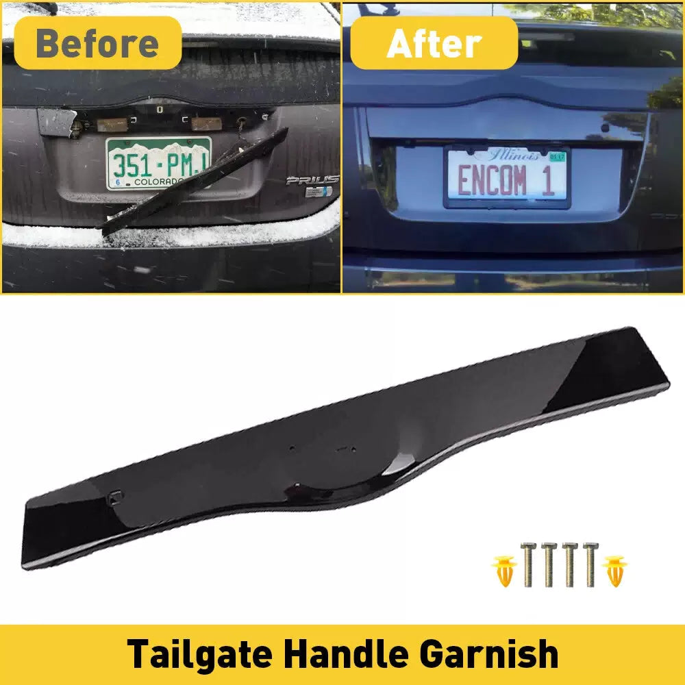UPGRADED Tailgate Liftgate Handle Garnish For 04-09 Toyota Prius Smooth Black 6B93BC-57 [10]
