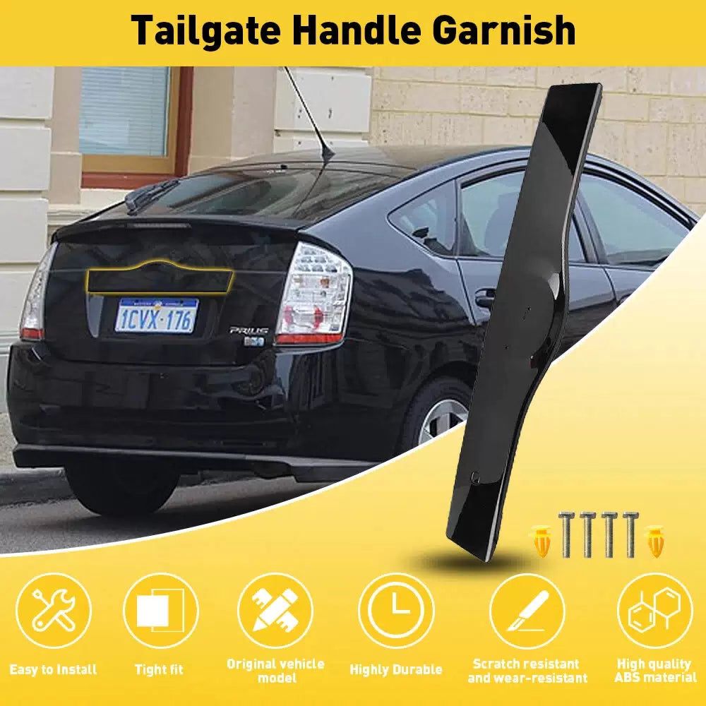 UPGRADED Tailgate Liftgate Handle Garnish For 04-09 Toyota Prius Smooth Black 6B93BC-57 [11]