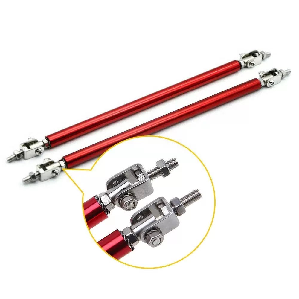 USA Universal Red Adjustable Front Bumper Lip Splitter Strut Rod Tie Support Bar 6B93BC-57 [4]