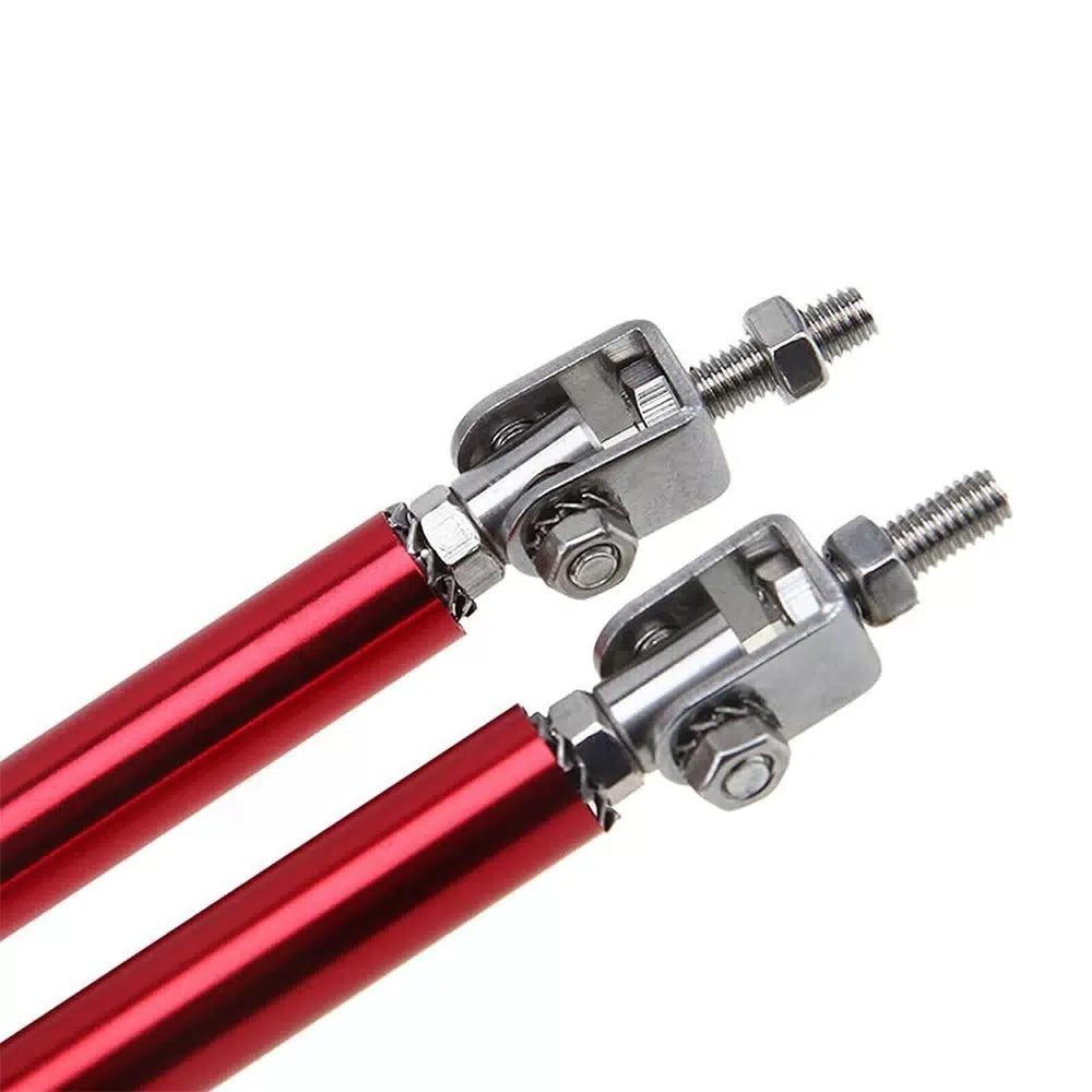 USA Universal Red Adjustable Front Bumper Lip Splitter Strut Rod Tie Support Bar 6B93BC-57 [6]