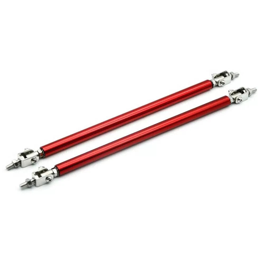 USA Universal Red Adjustable Front Bumper Lip Splitter Strut Rod Tie Support Bar 6B93BC-57 [7]