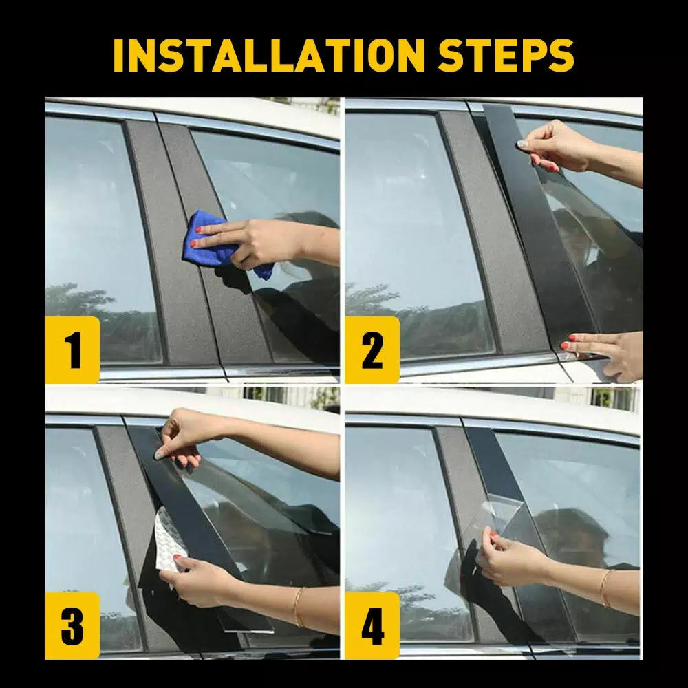 US For 2013-2018 Altima Nissan 8PCS Black Posts Window Pillar Door Trim Cover 6B93BC-57 [9]