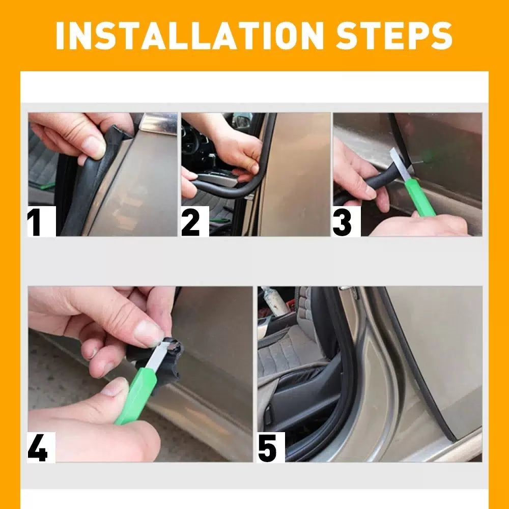 Universal Auto Rubber Seal Weather Strip Door Window Lock Trunk Hood Edge Trim A 6B93BC-57 [2]