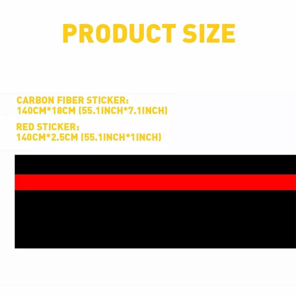 Universal Car Rally Racing Stripes Front Hood 5D Carbon Fiber Decal Wrap Sticker 6B93BC-57 [2]