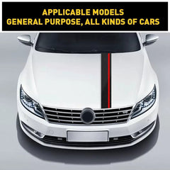 Universal Car Rally Racing Stripes Front Hood 5D Carbon Fiber Decal Wrap Sticker 6B93BC-57 [4]