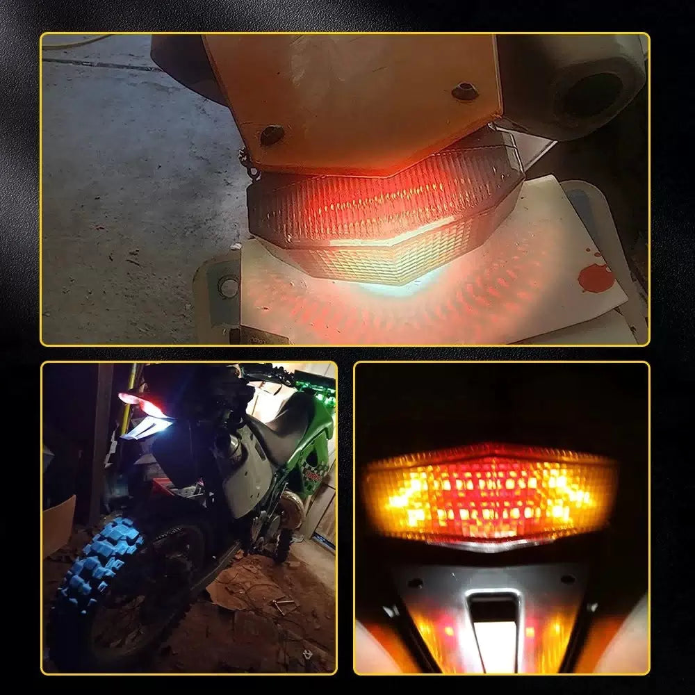 Universal Enduro Dirt Bike LED Rear Fender Brake Tail Light Turn Signal Off-road 6B93BC-57 [10]