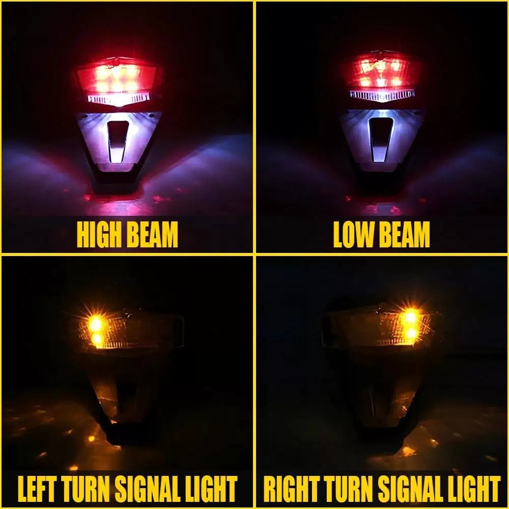 Universal Enduro Dirt Bike LED Rear Fender Brake Tail Light Turn Signal Off-road 6B93BC-57 [2]