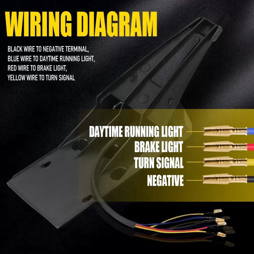 Universal Enduro Dirt Bike LED Rear Fender Brake Tail Light Turn Signal Off-road 6B93BC-57 [5]