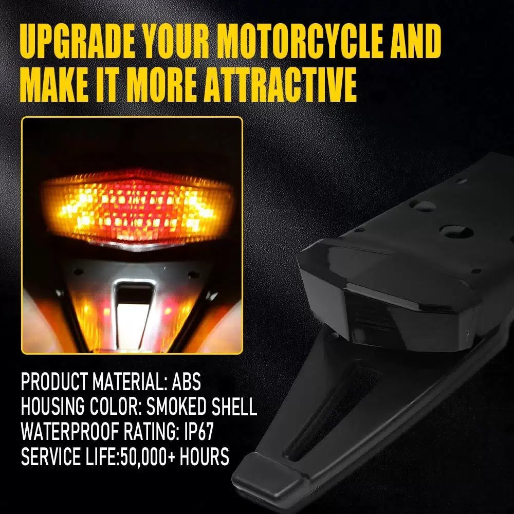 Universal Enduro Dirt Bike LED Rear Fender Brake Tail Light Turn Signal Off-road 6B93BC-57 [8]