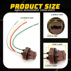 Universal Pigtail Wire Female Socket 7443 Two Harness Front Turn Signal Plug EOA 6B93BC-57 [4]