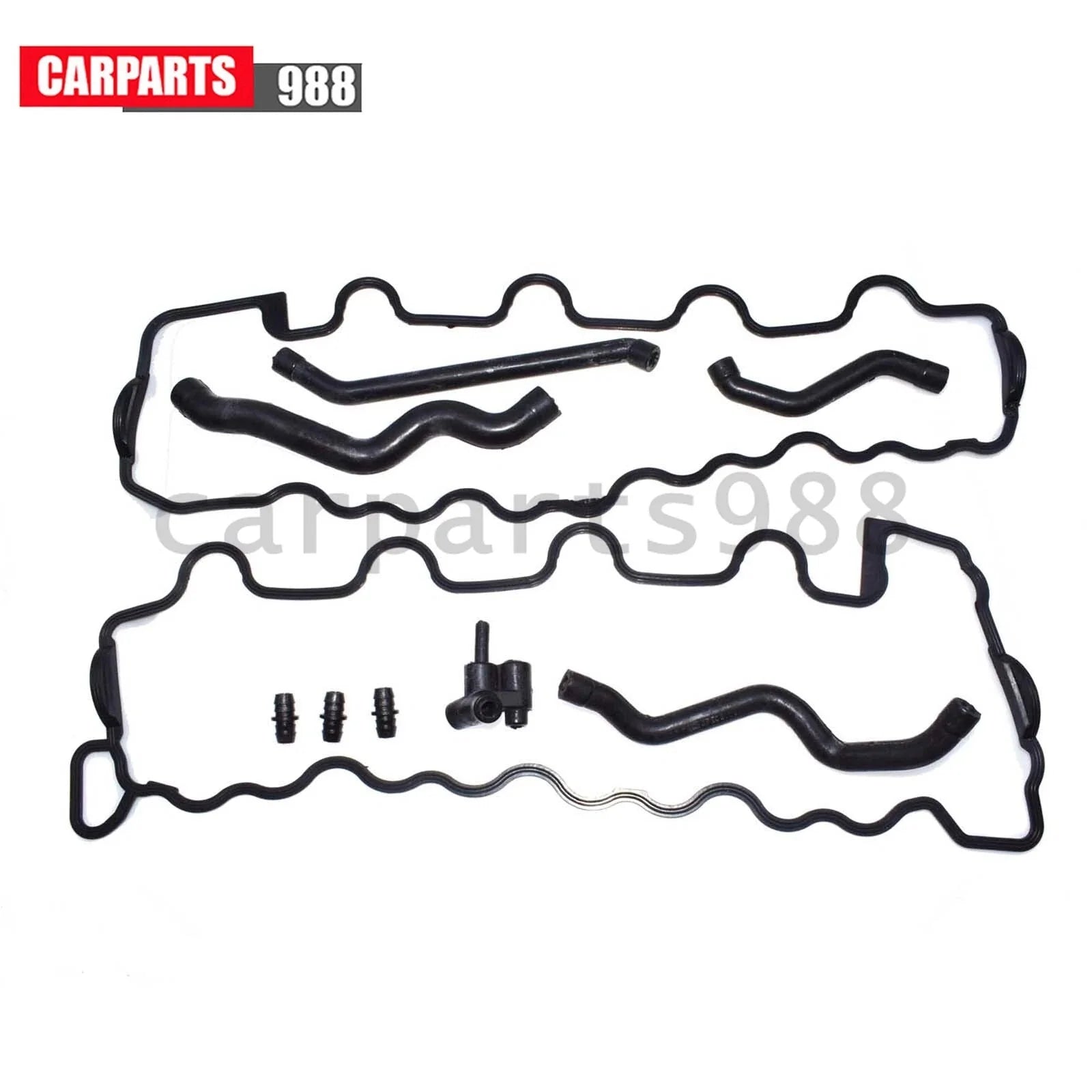 Valve Cover Gasket & Breather Hoses For Mercedes 8-Cylinder C240 C280 1120180282 6B93BC-57 [2]