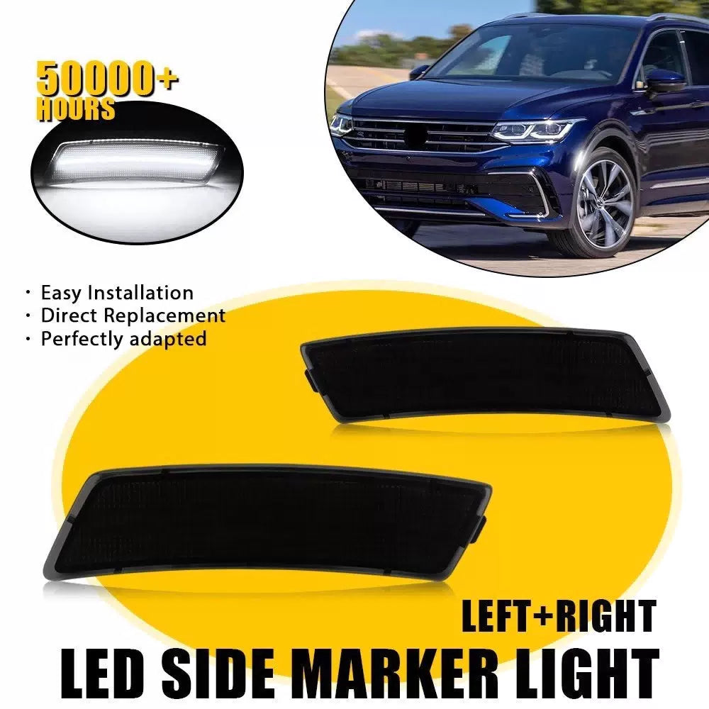 White LED Front Rear Side Marker Light For 2018-2023 VW Tiguan/2012-19 Beetle EA 6B93BC-57 [1]