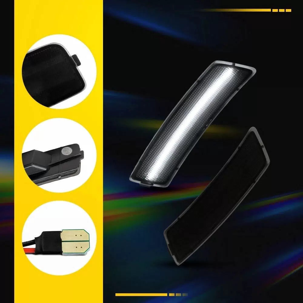 White LED Front Rear Side Marker Light For 2018-2023 VW Tiguan/2012-19 Beetle EA 6B93BC-57 [10]