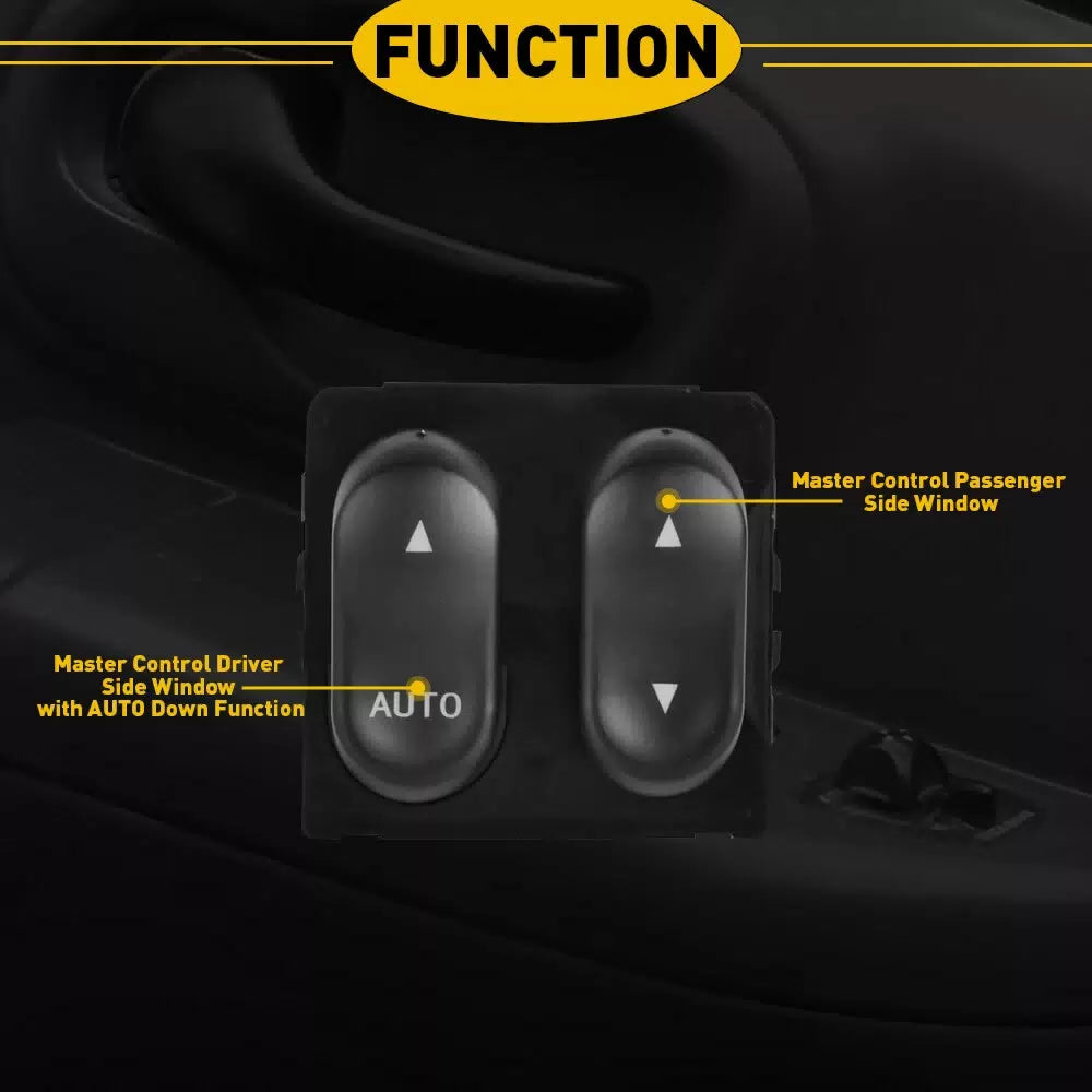 Window Switch For 1999-2002 Ford F-150 1999 F-250 Front Driver Side 2 Button EOA 6B93BC-57 [3]