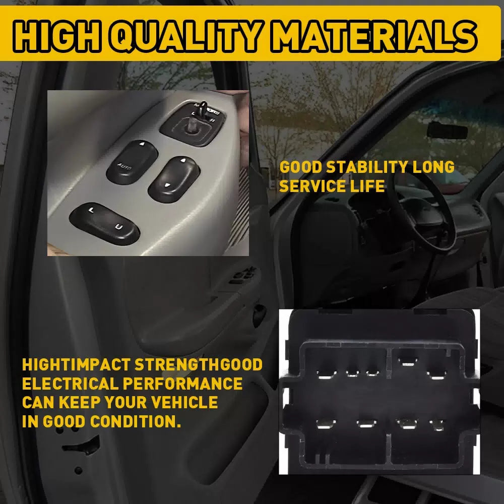 Window Switch For 1999-2002 Ford F-150 1999 F-250 Front Driver Side 2 Button EOA 6B93BC-57 [6]