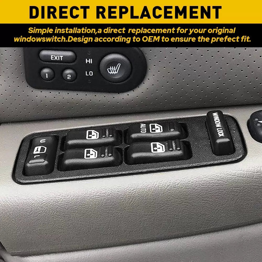 Window Switch For 2000-02 Tahoe Chevrolet Silverado 2500 HD GMC Yukon Front Left 6B93BC-57 [7]