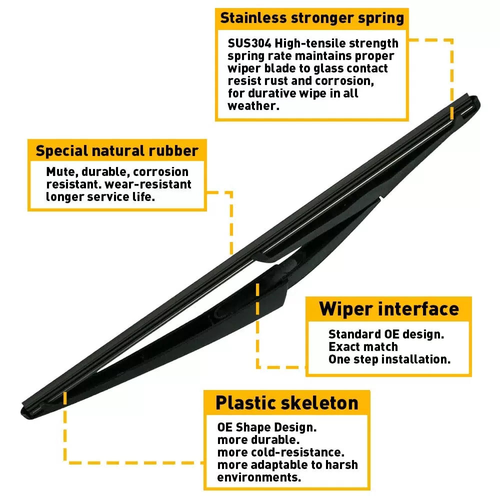 Windshield Rear Wiper Arm & Blade For 1648200744 Mercedes Benz ML350 ML500 EOA 6B93BC-57 [7]