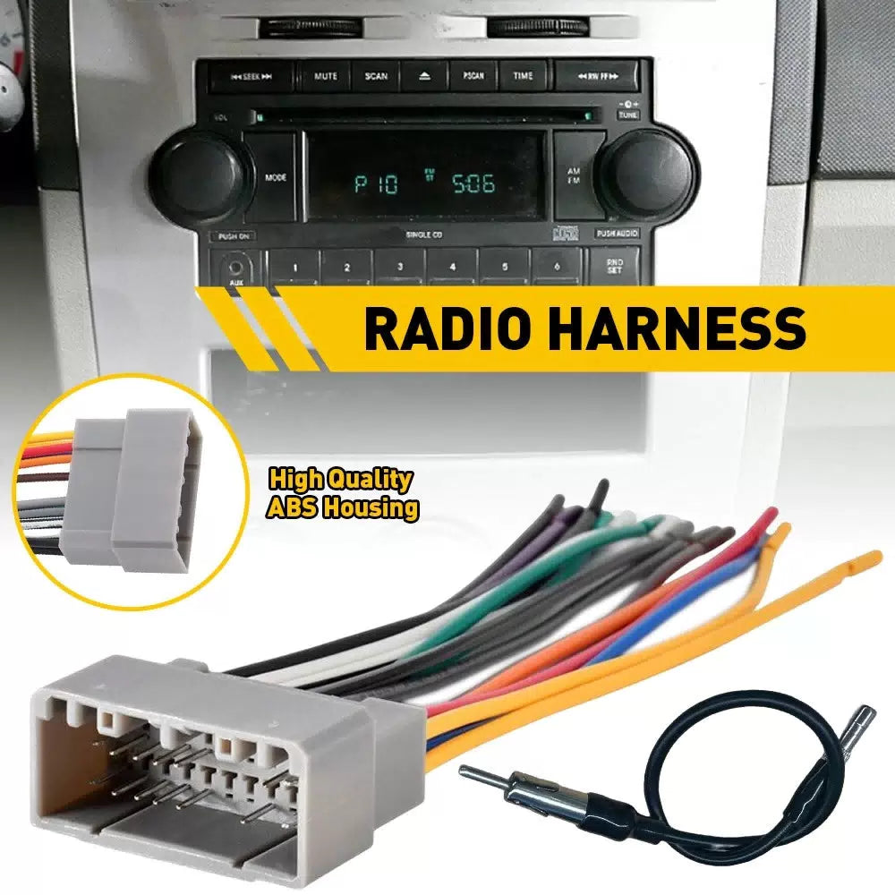 Wire Harness for Radio Stereo for Dodge Chrysler Jeep Wrangler EOA 6B93BC-57 [1]