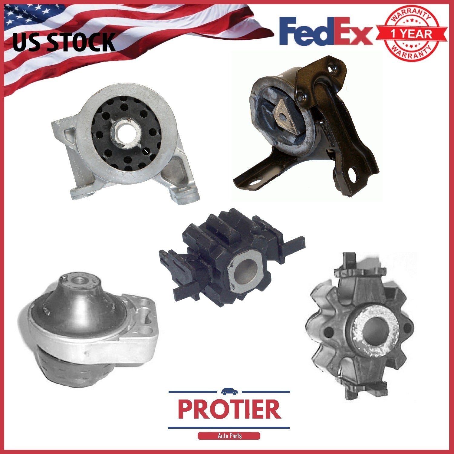 ENGINE MOTOR & TRANS. MOUNT SET FOR 1999-2002 MERCURY COUGAR 2.0L AUTO 6B93BC-57