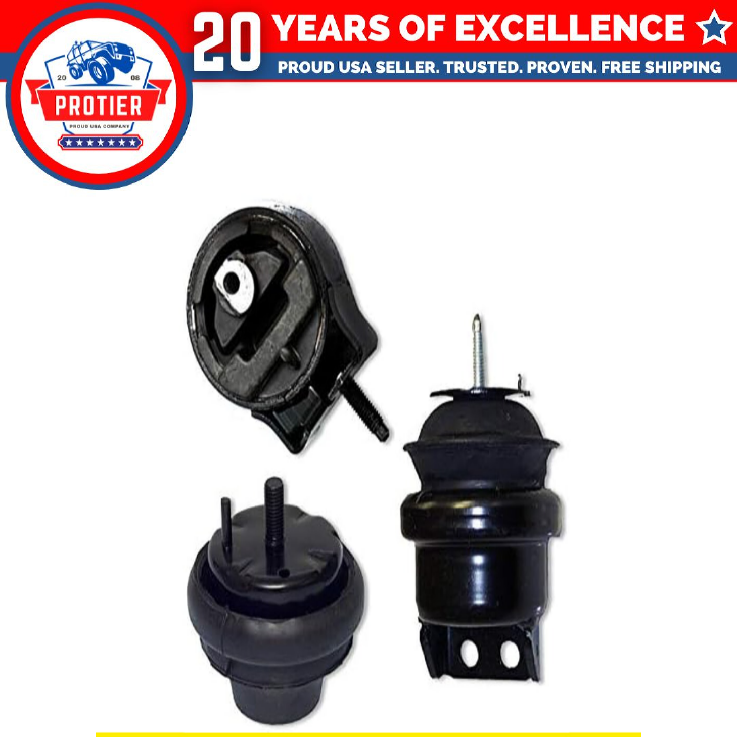 Engine Motor & Trans. Mount Set for 2000-2005 Ford Taurus 3.0L DOHC 24V (S) 6B93BC-57
