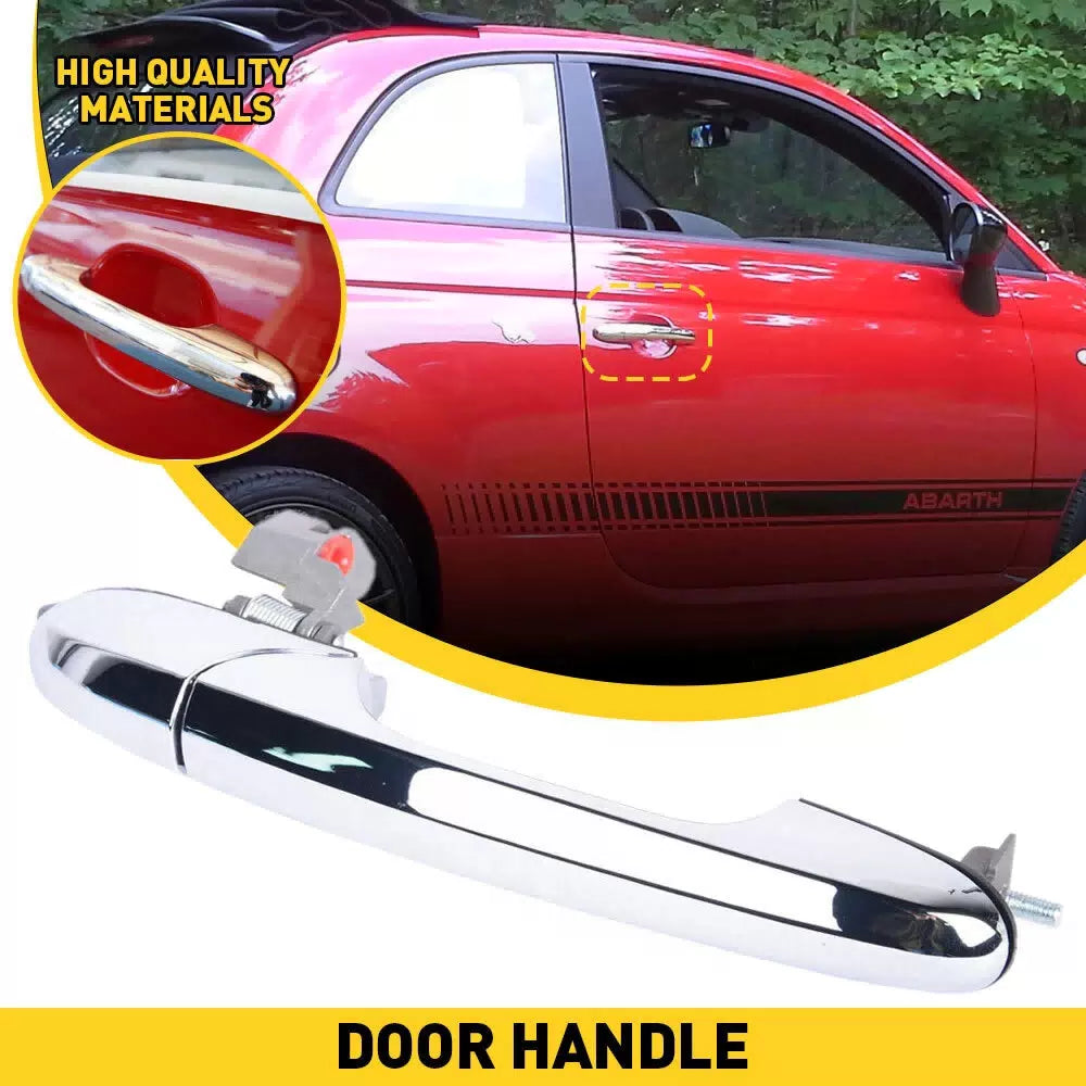 for Fiat 500 Door Handle Front Passenger Right Chrome Side RH Hand 68069942AC 6B93BC-57 [10]