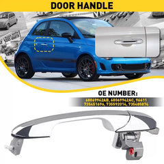 for Fiat 500 Door Handle Front Passenger Right Chrome Side RH Hand 68069942AC 6B93BC-57 [1]