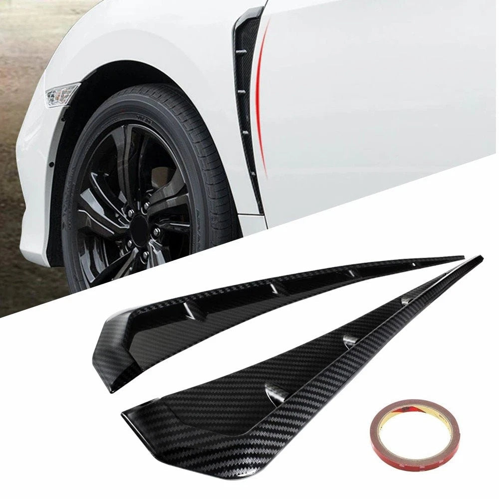 2pcs Carbon Car Fiber Side Fender Vent Air Wing Cover Trim Exterior Accessories 6B93BC-57