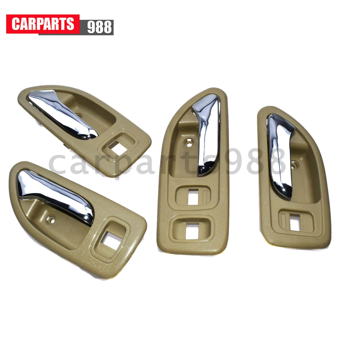 Interior Door Handle Front Rear LH RH For 1994-1997 Honda Accord Beige & Chrome 6B93BC-57