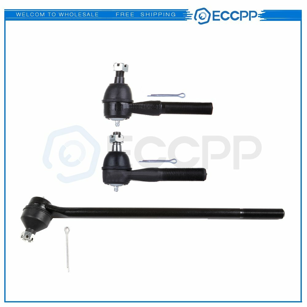 3pcs Front Inner Outer Tie Rod Links Set For 1980-1996 Ford Bronco 4WD & F-150 KOEEP